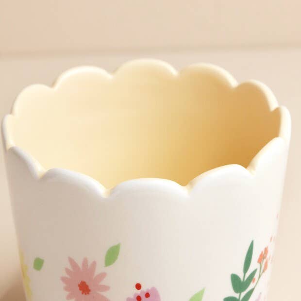 Floral Scalloped Planter for screen - free family bonding – Keiki Krate