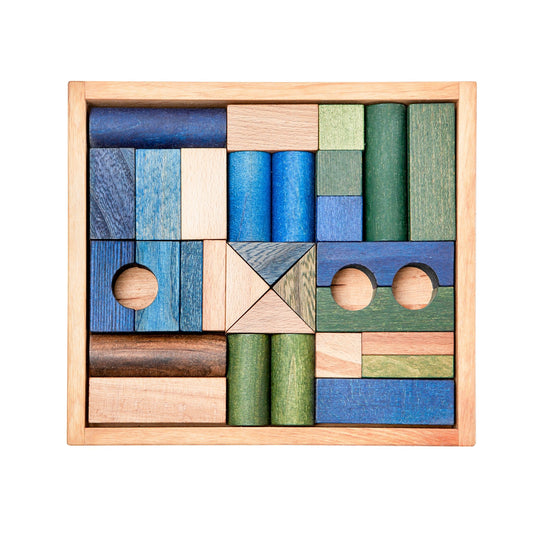 Wooden Blocks in Tray for screen - free family bonding – Keiki Krate