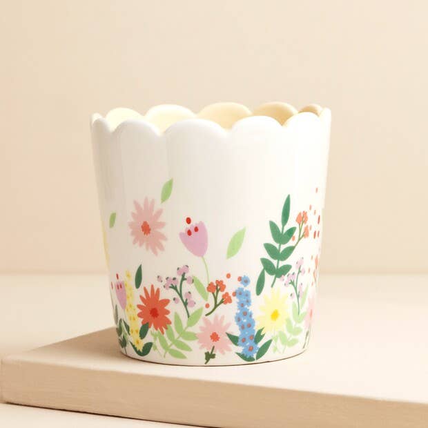 Floral Scalloped Planter for screen - free family bonding – Keiki Krate