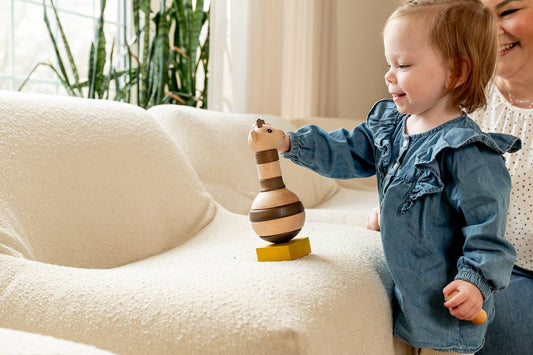 Wooden Stacking Giraffe for screen - free family bonding – Keiki Krate